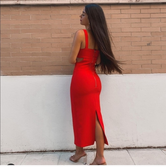 ZARA* Cut Out Midi Dress - Picture 5 of 8